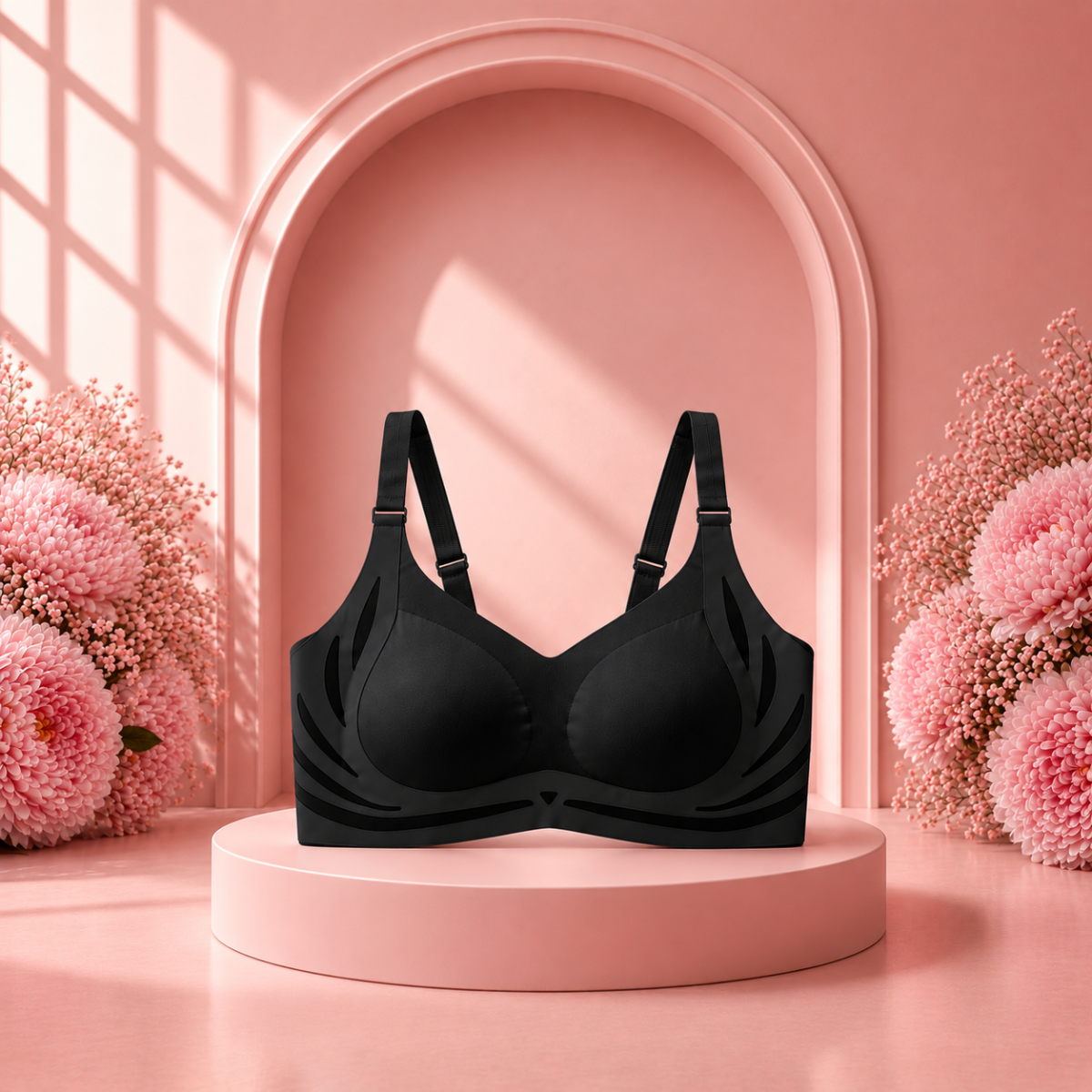 Soft premium imported  soft baded bra - full black