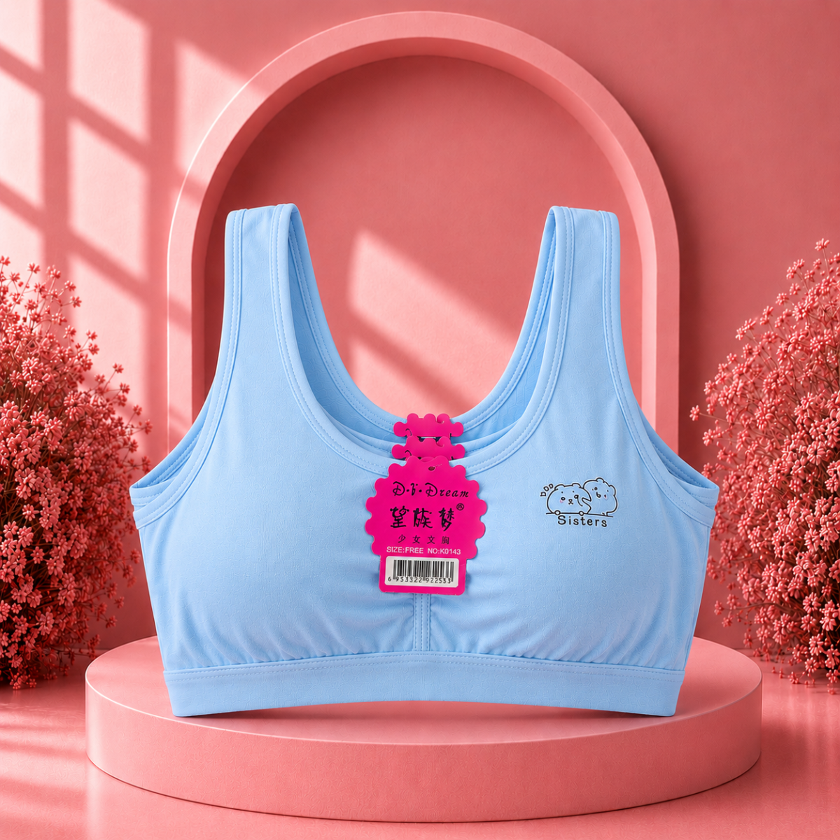 Teenager or Traning bra  light padded-Blue